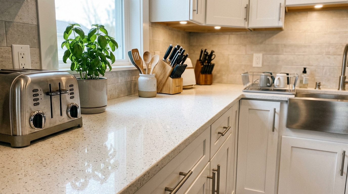 Clean kitchen after cleaning