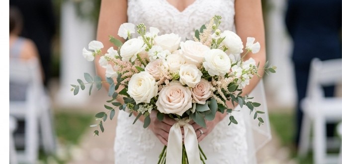 Delicate pastel rose bouquet