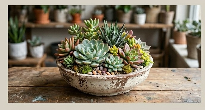 Autumn-toned mixed flower arrangement