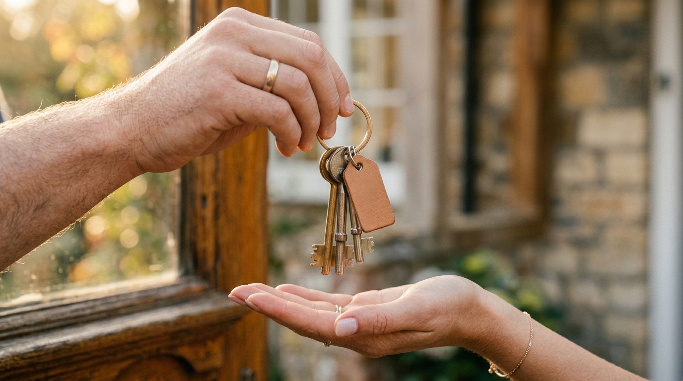 Tree-lined residential street in The Highlands neighborhood
