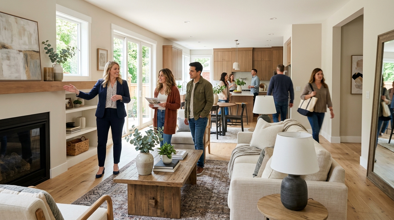 Charming downtown street with local shops in Germantown