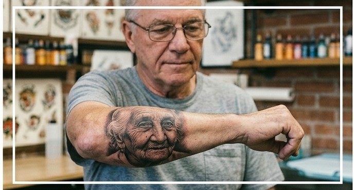 Blackwork tattoo sleeve with bold dark patterns