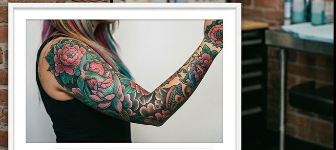 Detailed blackwork mandala tattoo