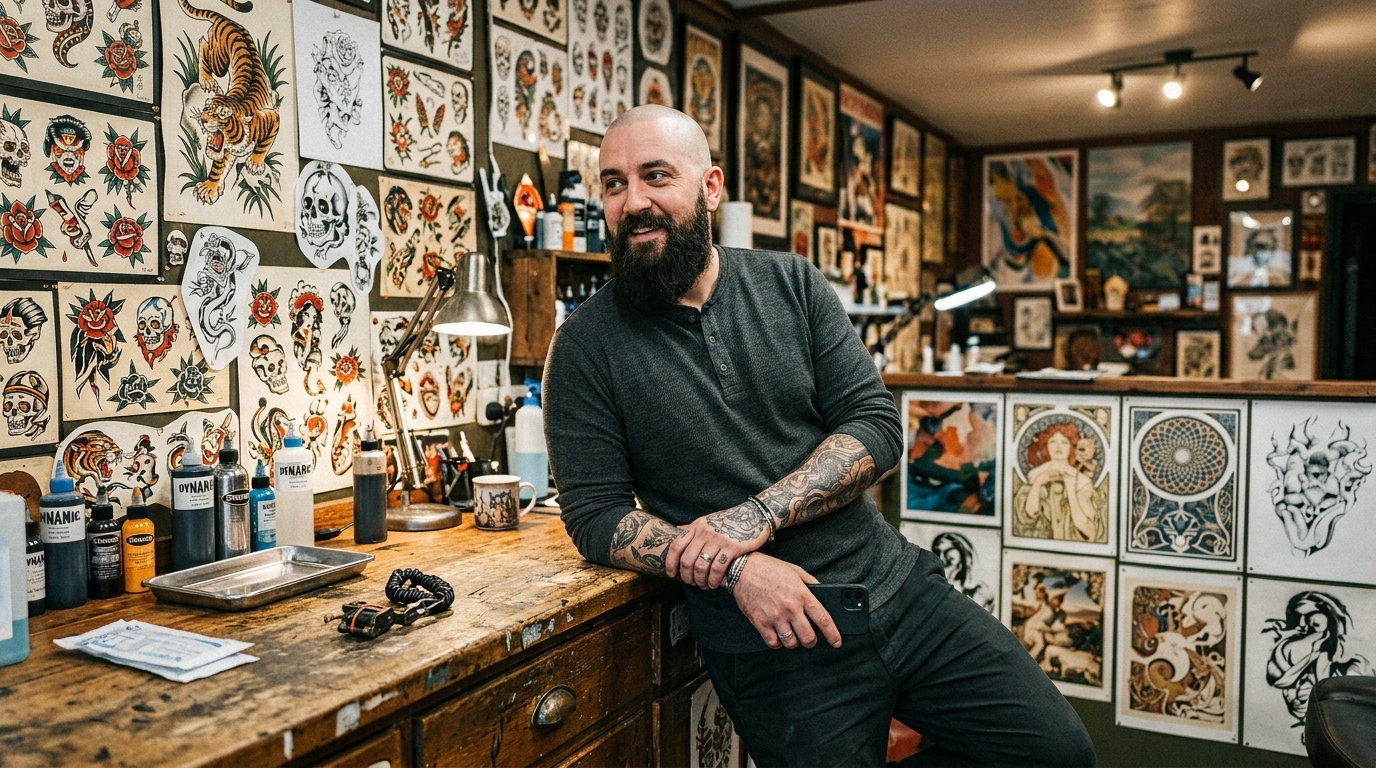 Portrait of tattoo artist Kai Nguyen